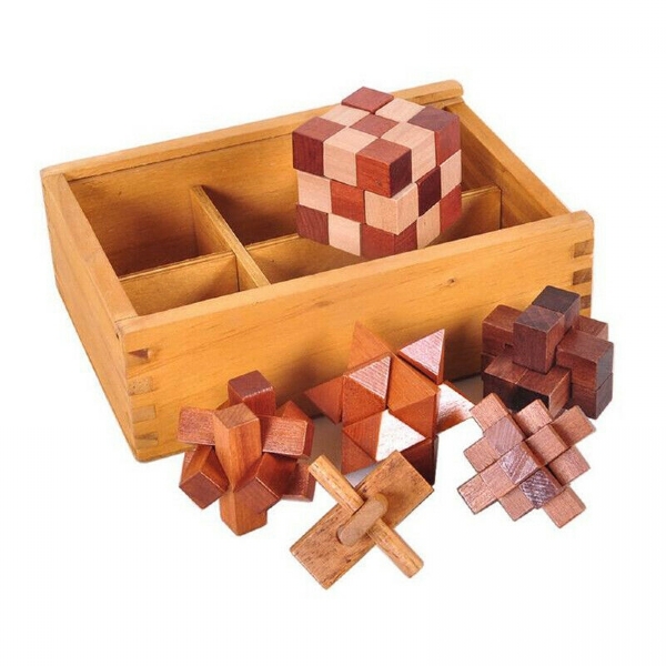 M341] Kit com 6 desafios em madeira