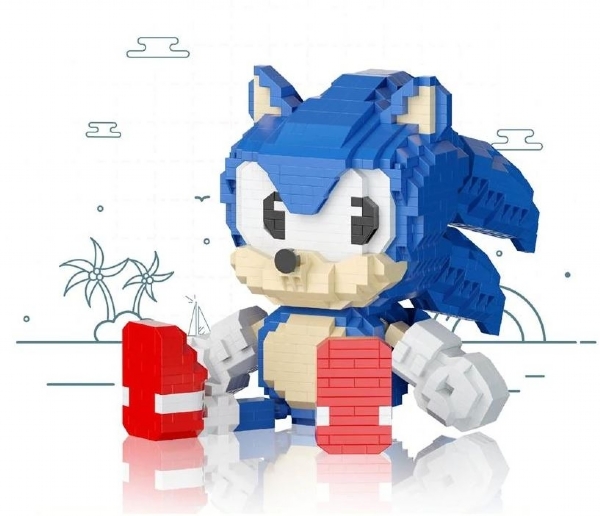 Sonic the hedgehog mini figuras de ação blocos de construção